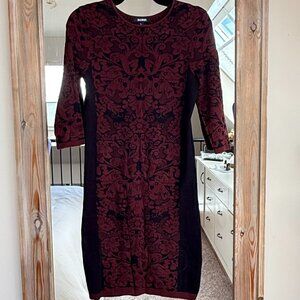 Baroque Floral Jacquard Dress